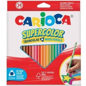 SuperColor háromszög alakú 24db-os színesceruza készlet - Carioca