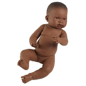 Lány csecsemő baba néger 45cm