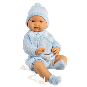 Llorens: Tao 45cm-es újszülött kisfiú baba kék ruhában
