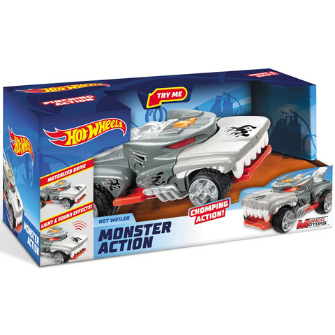 Hot Wheels Monster Action Hotweiler autó fénnyel és hanggal 20cm - Mondo Motors