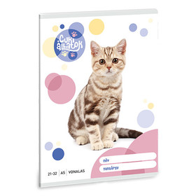 Ars Una: Cuki amerikai rövidszőrű macska vonalas füzet A/5 21-32