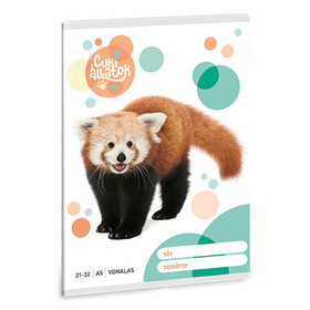 Ars Una: Cuki vörös panda vonalas füzet A/5 21-32