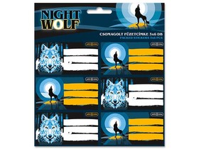 Ars Una: Nightwolf mintás csomagolt füzetcímke 3x6db-os