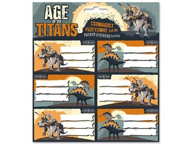 Ars Una: Age of the Titans dinoszaurusz mintás csomagolt füzetcímke 3x6db-os