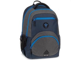 Ars Una: Szürke-kék ergonomikus iskolatáska, hátizsák 33x45x24cm
