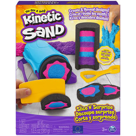 Kinetic Sand Slice n' Surprise homok színű homokgyurma 383g - Spin Master
