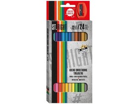 St.Right Kétvégű színes ceruza 12db-os szett hegyezővel