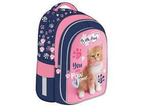My Little Friend Ginger Kitty cicás lekerekített iskolatáska, hátizsák 40x28x18cm