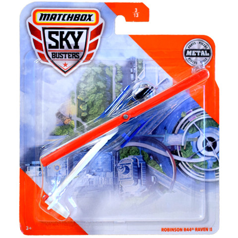 Matchbox Sky Buster: Robinson R44 Raven II helikopter - Mattel