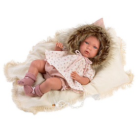 Llorens: Mimi újszülött 40cm-es síró kislány baba takaróval