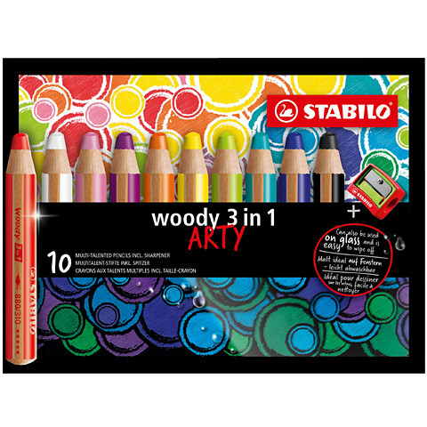 Stabilo Woody 3in1 ARTY színes ceruza szett 10db-os