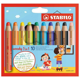 Stabilo: Woody 3az1-ben színesceruza szett 10db-os