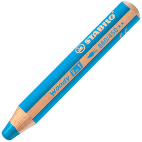 Stabilo Woody 3in1 színes ceruza ciánkék színben
