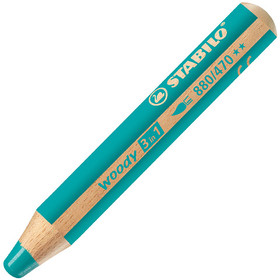 Stabilo Woody 3in1 színes ceruza türkiz színben
