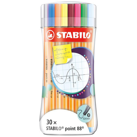 Stabilo: Point 88 Sleeve színes 30db-os tűfilc szett