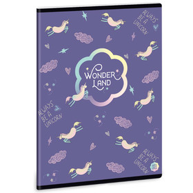 Ars Una: Wonderland Unicorn négyzethálós füzet A/5 40lapos