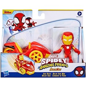 Pókember: Póki és csodálatos barátai Vasember játékfigura autóval - Hasbro