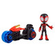 Pókember: Póki és csodálatos barátai Miles Morales játékfigura motorral - Hasbro