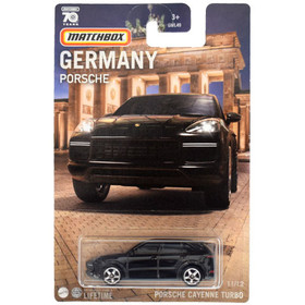 Matchbox - Németország kollekció: Porsche Cayenne Turbo fekete kisautó 1/64 - Mattel