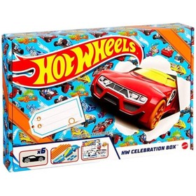 Hot Wheels: Celebration Box meglepetés szett 6db kisautóval - Mattel