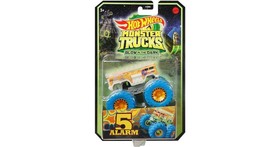 Hot Wheels Monster Trucks - Glow in the Dark 5 Alarm fluoreszkáló járgány 1/64 - Mattel