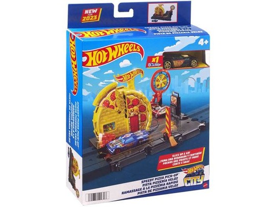 Hot Wheels: City Speedy Pizza Pick-Up kezdő pályaszett - Mattel