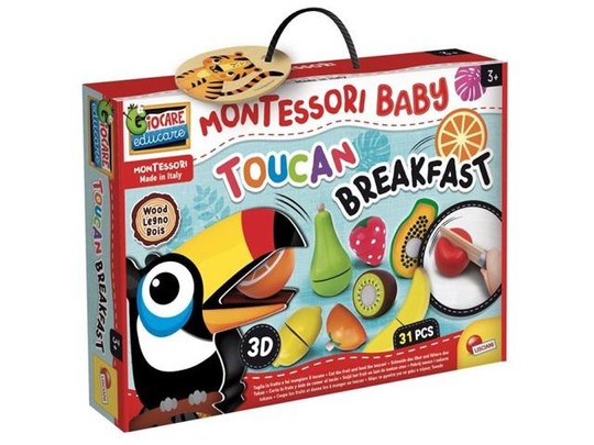 Montessori baby 2az1-ben készségfejlesztő játék - A tukán reggelije