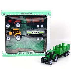 Farm traktor különböző pótkocsival 3db-os szett