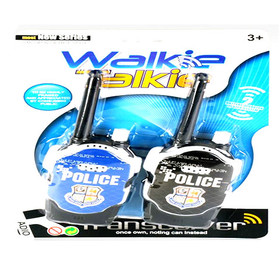 Rendőrségi walkie-talkie szett kék-fekete színben