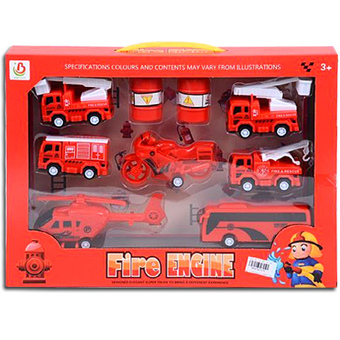 Tűzoltósági járműszett 7db-os