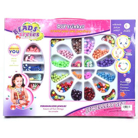 Beads Series ékszerkészítő szett gyöngyökkel, medállal és hajcsattal