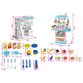 Happy Kitchen játékkonyha kiegészítőkkel 72x22x47,5cm