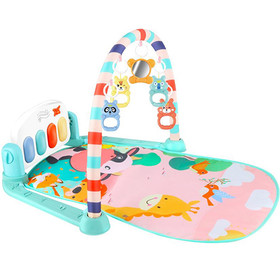 Baby Fitness Állatmintás játszószőnyeg rugdosható zongorával és hangeffektekkel