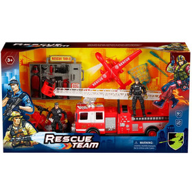 Rescue Team tűzoltósági játékszett figurákkal