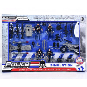Police kommandós játékszett kiegészítőkkel