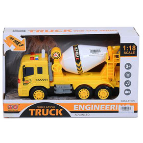 Mixer betonkeverő teherautó 1:18-as méretarányban fény és hang effektekkel