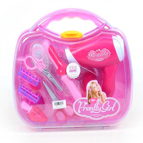 Pretty Girl pink szépség szett táskában elektromos hajszárítóval