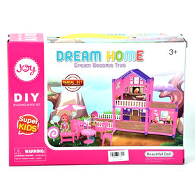 Dream Home pink építhető babaház kiegészítőkkel
