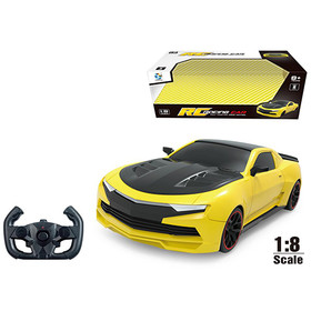 RC Távirányítós XXL Chevrolet Camaro sárga-fekete sportautó 1:8-as méretarányban