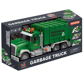 ToyStar szemétszállító teherautó zöld színben fény és hang effektekkel 42cm