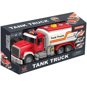 ToyStar üzemanyagszállító tartályos teherautó piros színben fény és hang effektekkel 36cm