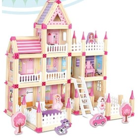 Fa rózsaszín kastély játékszett kiegészítőkkel