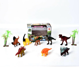 Dinoszaurusz játékszett dinokkal és pálmafákkal