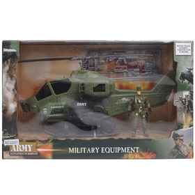 Army katonai helikopter figurával