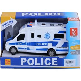 Rendőrségi kisbusz kisautó fénnyel és hanggal
