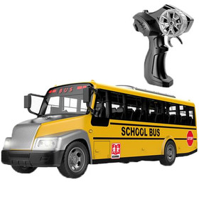 RC távirányítós iskolabusz fénnyel és akkumulátorral 40cm