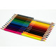 Nebulo: Színes ceruza készlet háromszüg alkú, kétvégű 12db-os 24 színnel